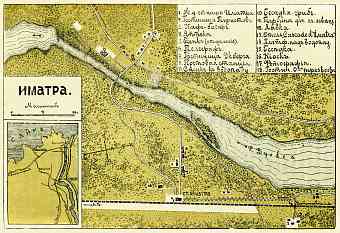 Imatra and farther environs map (in Russian) 1889