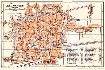 Leeuwarden city map, 1904