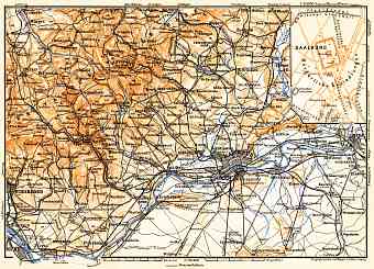 Frankfurt (Frankfurt-am-Main) and environs map, 1905