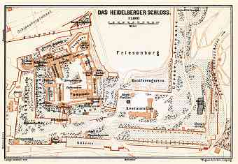 Plan of the Castle of Heidelberg, 1905