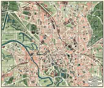 Hannover city map, 1922