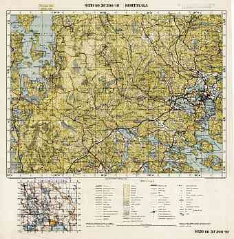 Sortavala. Sortavala. Topografikartta 4142. Topographic map from 1935