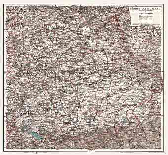 Germany, southeastern regions. General map, 1913