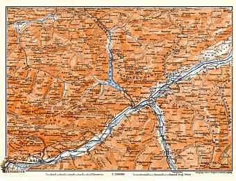 Map of the Lower Inn Valley - Unterinnthal, 1906