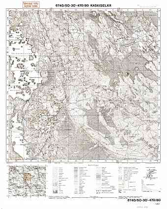 Kaskeselga. Kaskiselkä. Topografikartta 411304. Topographic map from 1941