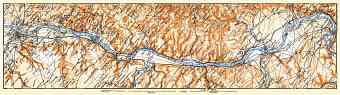 Map of the Course of the Rhine from Bonn to Coblenz, 1906