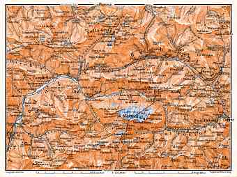 Map of the Upper Fassa and Cordevole Valleys, 1906