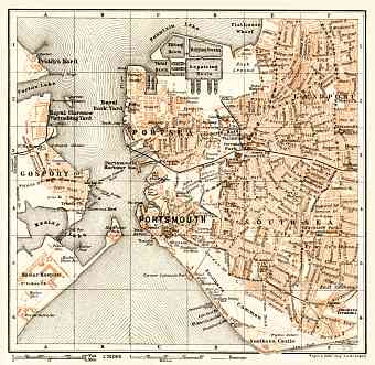 Portsmouth city map, 1906