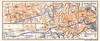 Sarajevo city map, 1929