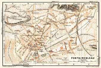 Fontainebleau city map, 1931