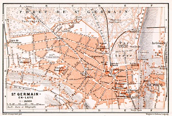 Saint-Germain-en-Laye city map, 1910