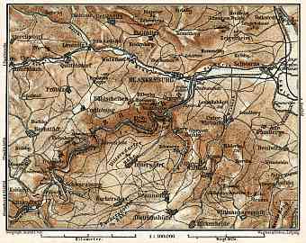 Blankenburg environs map, 1887