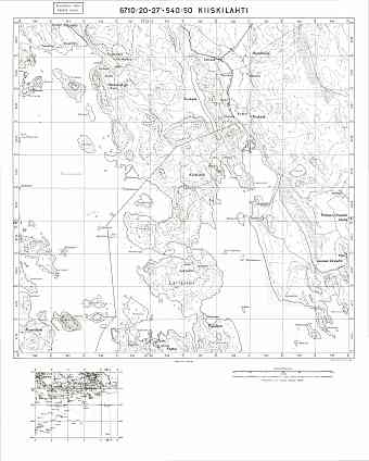 Železnovskij, Peninsula. Kiiskilahti. Topografikartta 304401. Topographic map from 1940