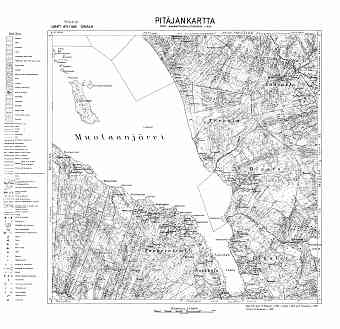 Nagornoje. Oinala. Pitäjänkartta 402401. Parish map from 1938