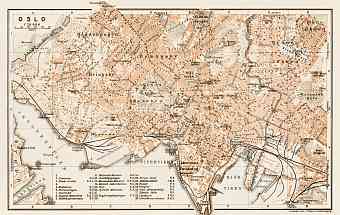 Oslo city map, 1929