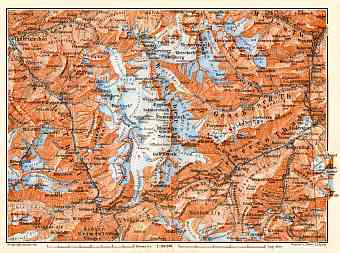 Trift (Gadmen) Glacier and environs map, 1897