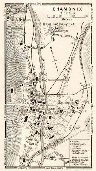 Chamonix town plan, 1909