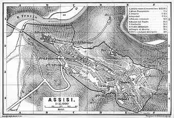 Assisi town plan, 1898