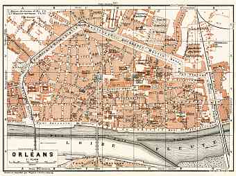 Orléans city map, 1913