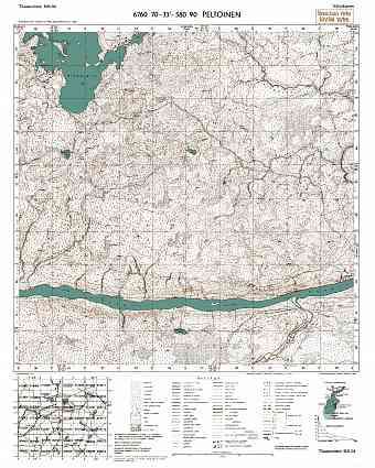 Peldoži. Peltoinen. Topografikartta 515103. Topographic map from 1943