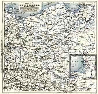 Germany, northeastern regions. General map, 1887