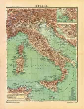 Italy Map (in Russian), 1910