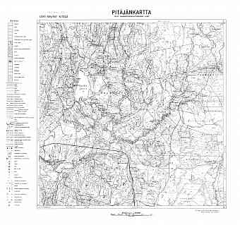 Kitelja. Kitelä. Pitäjänkartta 414411. Parish map from 1937