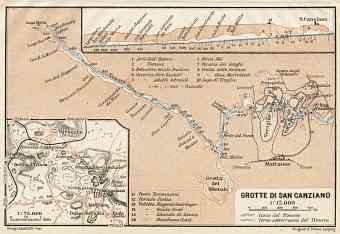 Divača and Sv. Kancijan environs map, 1929