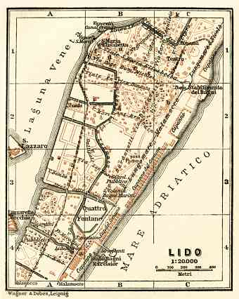 Lido of Venice (Lido di Venezia) town plan, 1929