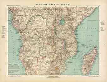 Equatorial Africa Map (in Russian), 1910