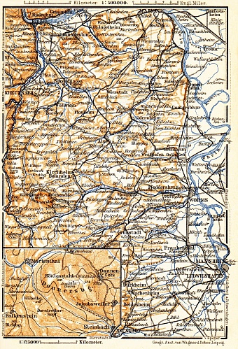 Rhenish Hesse (Rheinhessen) from Bingen to Mannheim, 1905