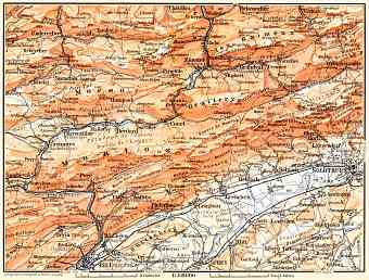 Northeast of Jura Canton map, 1897