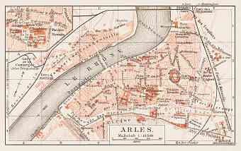 Arles city map, 1913