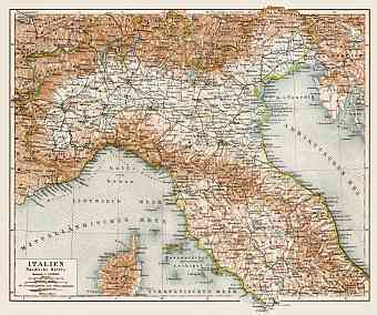 Map of North Italy, 1903