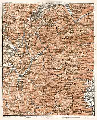 Savoy and Dauphiny (Savoie and Dauphiné) map, 1902