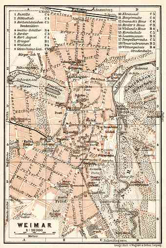 Weimar city map, 1906