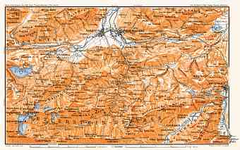 Partenkirchen, Garmisch and their south environs map, 1906