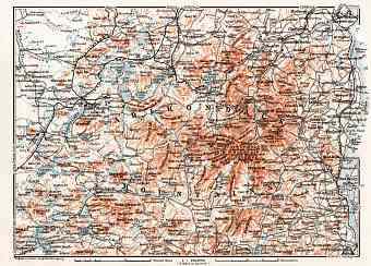 Map of the Adirondack Mountains, 1909