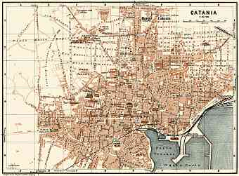 Catania city map, 1929