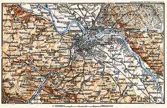 Dresden environs map, 1887