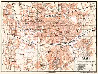 Essen city map, 1906