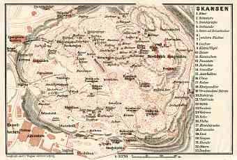 Map of the Skansen park in Stockholm, 1910