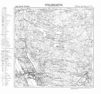 Kamennogorsk. Ylä-Vuoksi. Pitäjänkartta 411112. Parish map from 1944