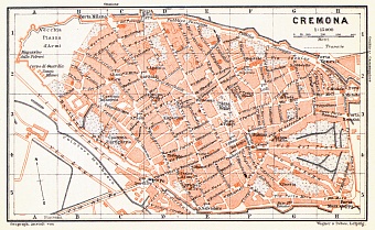 Cremona city map, 1908