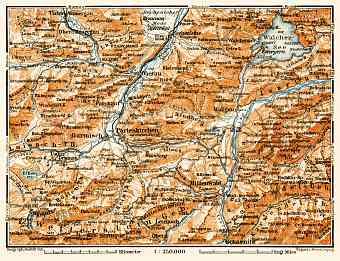 Partenkirchen and environs map, 1906