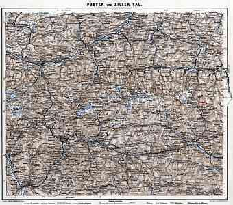 Puster and Zill Valleys map, 1911