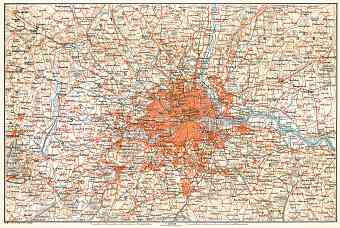 Greater London (Environs of London), 1909