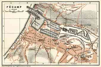 Fécamp city map, 1913