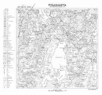 Izo-Iijarvi, Pieni-Iijarvi Lakes. Iijärvi. Pitäjänkartta 412410. Parish map from 1937