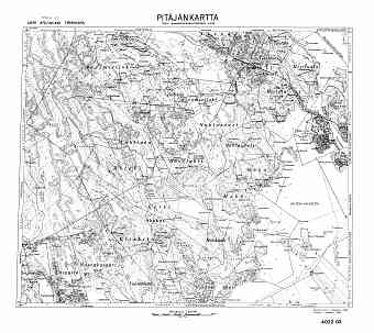 Seleznjovo. Tienhaara. Pitäjänkartta 402203. Parish map from 1939